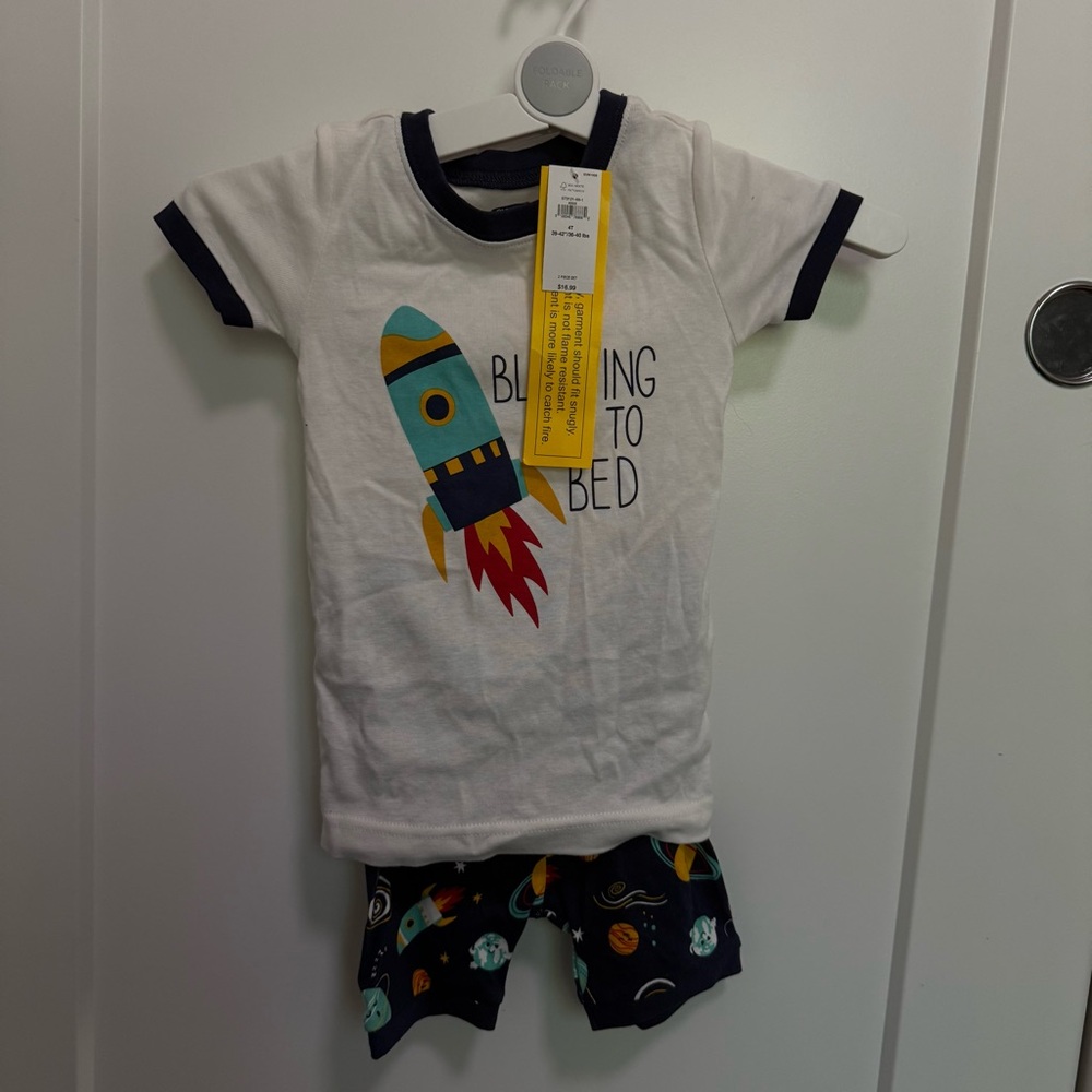 NWT: Rocket Print Pajama Set
